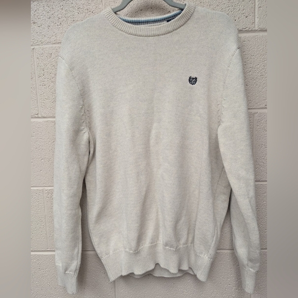 Chaps medium crewneck sweater in cream - Picture 2 of 10